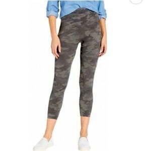 Spanx Sage Cargo LOOK AT ME NOW crop slip on seamless legging Sz-L G11